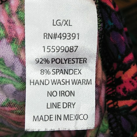 Purple/patterned leggings L/XL - Picture 3 of 3